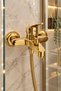 Gold Brass Bathroom Faucet Shower Tap Hot Cold Gold Single Handle