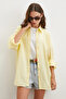 Oversize Cotton Shirt Yellow - 3