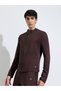 Brown Solid Zip-Up Jacket and Track Pants Active Set - 2
