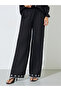 Black Embroidered Long Sleeves Shirt and Wide Leg Pants Set - 4