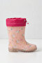 Powder Unicorn Girls' Waterproof Furry Miflon Rain Boots - 5