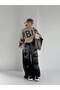 Giant Font Street Style Wool Knitted Combination Short Crop Knitwear Streetwear Oversize Loose Fit Casual Standard One Size Women's Pullover Sweatshirt - 6