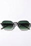Sinef Silver Green Gradient Men's Sunglasses - 4