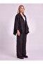 Women's Black Patterned Jacquard Asymmetrical Cut Jacket - 5