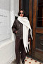 Women's Self-Luminous Ecru Shawl |   Thick and Warm Tassel Long Scarf - 3