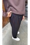 Men's Black Italian Cut Men's Trousers Elastic Waist Drawstring Side and Back Pockets Casual Trousers 102-105 cm Length Code: Jsm26İkp - 5