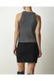 Women's Anthracite Halter Neck Buttoned Knitwear Vest Sweater - 3