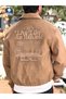 25-12 Oversize Nubuck Jacket with Back Detail in Brown - 3