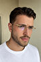 Men's Rectangular Jaguaré Blue Blue Light Protection Glasses |   Case and Cleaning Cloth Gift Set