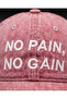 No Pain No Gain Embroidered Printed Washable Cotton Hat Cap / "No Pain No Gain" Meaningful Embroidered Hat - 2