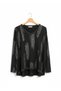 Shiny Glitter Printed Thin Knitwear Blouse (Available in Sizes 40-46.) - 2
