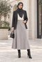 Women's Hijab Suede Flared Maxi Skirt