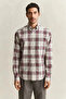 Men's Red Checkered Poplin Shirt - 2