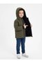Onion Patterned Boys' Water and Windproof Fur Lined Coat - 2