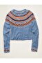 AE Whoa So Soft Shrunken Fairisle Cardigan Sweater - 7