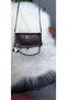 Black Soft Leather Bag with 2 Chain Straps and Black Wing Detail - 5