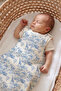 4 Layer Muslin 1.2 Tog Baby Sleeping Bag (0-18 Months) - Blue Toile De Jouy