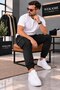 Men's Gabardine Slim Fit Elastic Cargo Pants - 3