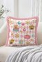 Set of 4 Fringed-Tasseled Throw Pillow Covers with Christmas Tree, Snowflake, Gift Package and Nutcracker Figures - 5