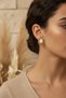 Yellow Color Sun Patterned White Drop Detailed Women's Bijouterie Earrings - 5