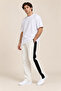 Men's Side Striped Straight Leg 3 Thread Sweatpants - 3