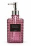 Premium Square Patterned Silver Pump Glass Liquid Soap Dispenser – 500ml - 23 X 7 X 7 cm - 7
