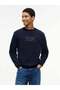 Icon Sweat Intechno Knitted Regular Fit Crewneck Logo Printed Men's Sweatshirt Black Mw0Mw44939-D