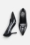 Marlon black women's mid-heel stiletto a003-k701 - 4