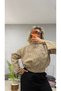 Women's Plaid Stand Collar Zippered Short Jacket Oversized Bomber Jacket - 3