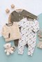 Baby 3-Piece Cotton Romper Set - Patterned Sleep and Play Romper - 8