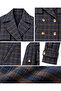 Plaid Patterned Short Trench Coat - 3
