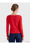 Two Mt Shop Quality Red Combed Cotton Plain Tight & Slim Long Sleeve Women's Bodysuit - 4