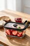Fresca Black 4-Piece Small Size Glass Vacuum Breakfast / Storage Container (470 ml) - 2