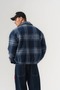 Checkwool Plaid Patterned Zippered Wool Cashmere Men's Coat - 3