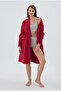 Women's Long Sleeve Welsoft Red Dressing Gown with Pockets C5T9N941 - 2