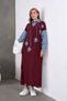 Women's Sleeves Jeans Embroidery Embroidered Wide Fit Long Knitwear Dress - 2
