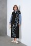 Women's Embroidered Shirt Collar Denim Long Sleeve Knitwear Dress - 3