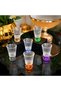6-Piece Set of Colorful Crystal Footed Coffee Side Glasses - Stylish Presentation Glasses for Water and Soft Drinks - 2