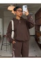 Unisex Women's Men's Martini Girl Printed Oversize 3 Thread Hooded Sweatshirt and Baggy Sweatpants - 2