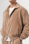 Cordguard Thick Corduroy Zippered Collared Men's Coat - 2