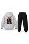 Kpop Demon Hunters Mira Zoey Gulus Printed Children's Hooded Tracksuit Set