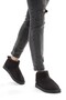 Women's Winter Boots with Plush Suede Look Inside, Thin Sole, Black Fon22 - 3