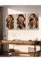 Elegant Woman and Nature 3 Piece Wooden Framed Painting Act