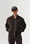 Velour Zippered Soft Textured Velvet Men's Coat - 5