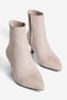 Women's Suede Boots Thin Heeled Pointed Toe Zippered Short Boots & Booties Mbhrnd801 Beige
