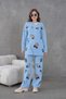 Women's Bead Embroidered Knitwear Cardigan Wide Leg Pants Two-Piece Set