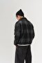 Checkwool Plaid Patterned Zippered Wool Cashmere Men's Coat - 3