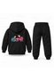 Kpop Demon Hunters Zoey Jinu Dostluk Printed Children's Hooded Tracksuit Set