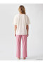 Vizyon New Season Pink Crew Neck Printed Women's Pajama Set - 4