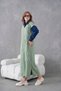 Women's Denim Embellished Embroidered Wide Fit Long Knitwear Dress - 2